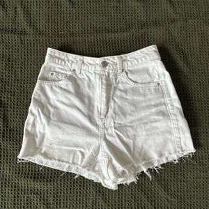 Topshop MOM white shorts